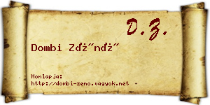 Dombi Zénó névjegykártya